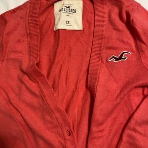 Hollister XS orange cardigan